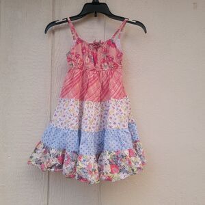 cutey couture floral multi print girls dress sz 2-3years